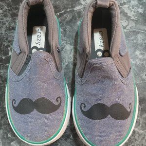 Infant mustache slip on shoes